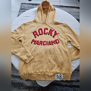 Roots Of Fight Rocky Marciano Yellow Men's Hoodie, Size M #28